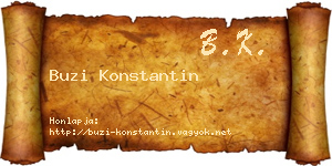 Buzi Konstantin névjegykártya